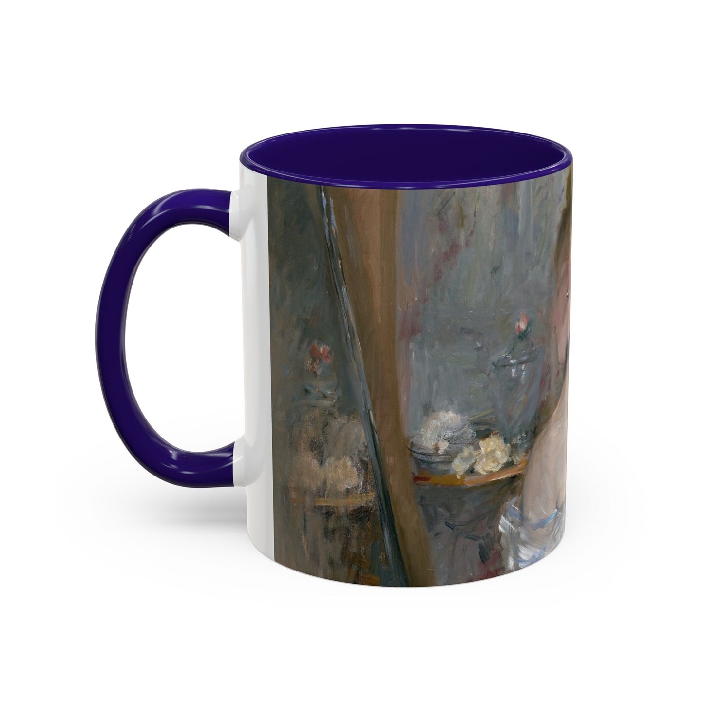Morisot, Berthe - Woman at Her Toilette (1880) - Colorful Accent Mugs