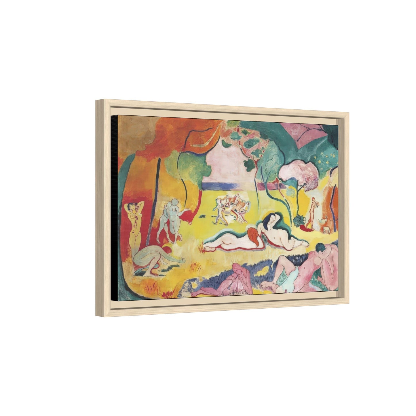 Matisse, Henri - The Joy of Life (1905) - Matte Canvas, Framed