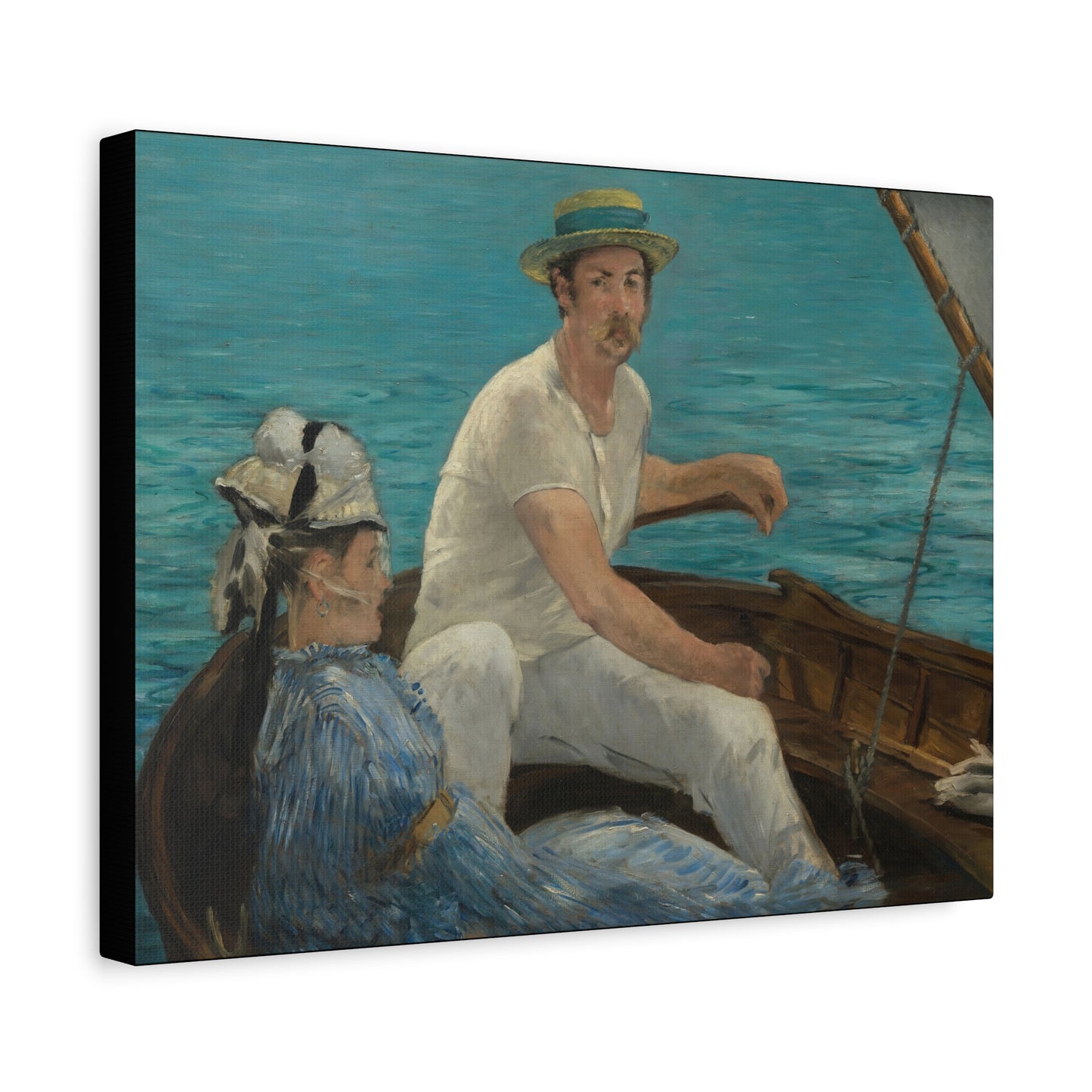 Manet, Édouard - Boating (1874) - Canvas Block, unframed