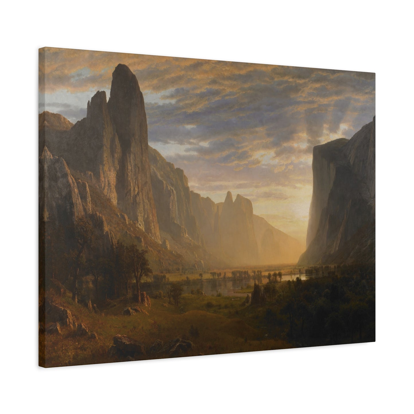 Bierstadt, Albert - Looking Down Yosemite Valley (1865) - Canvas Block, unframed