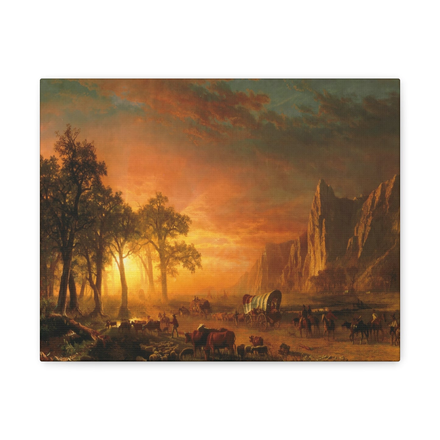 Bierstadt, Albert - Emigrants Crossing the Plains (1867) - Canvas Block, unframed