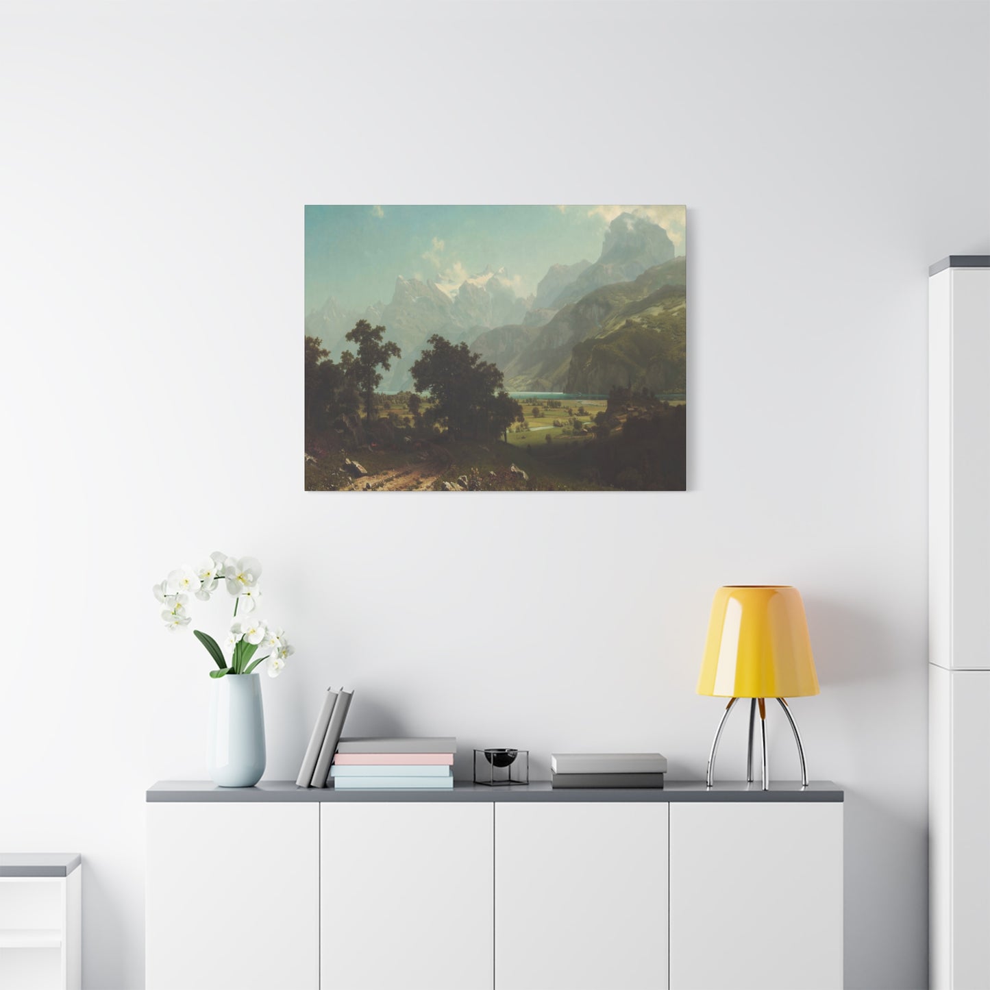 Bierstadt, Albert - Lake Lucerne (1858) - Canvas Block, unframed