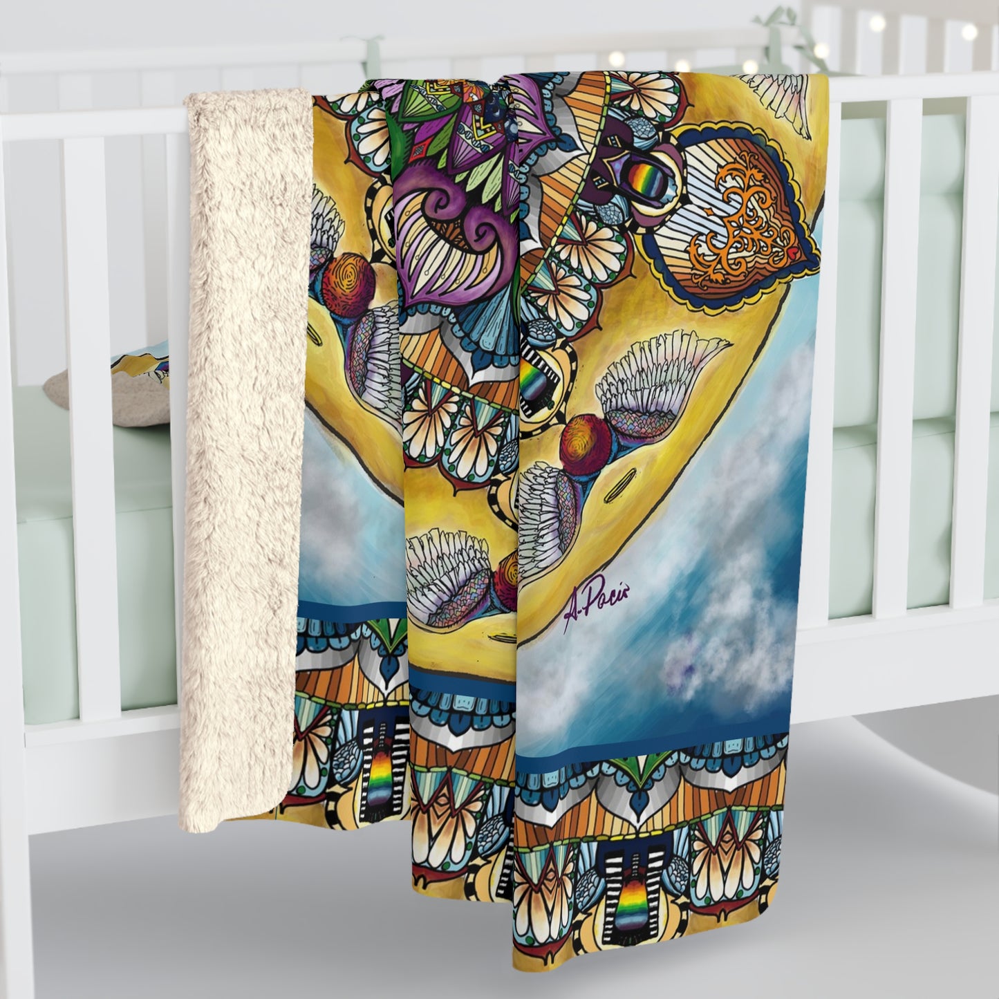 Celestia Mandala - Sherpa Fleece Blanket