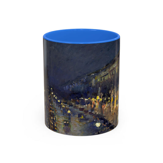 Pissarro, Camille - The Boulevard Montmartre At Night (1897) - Colorful Accent Mugs