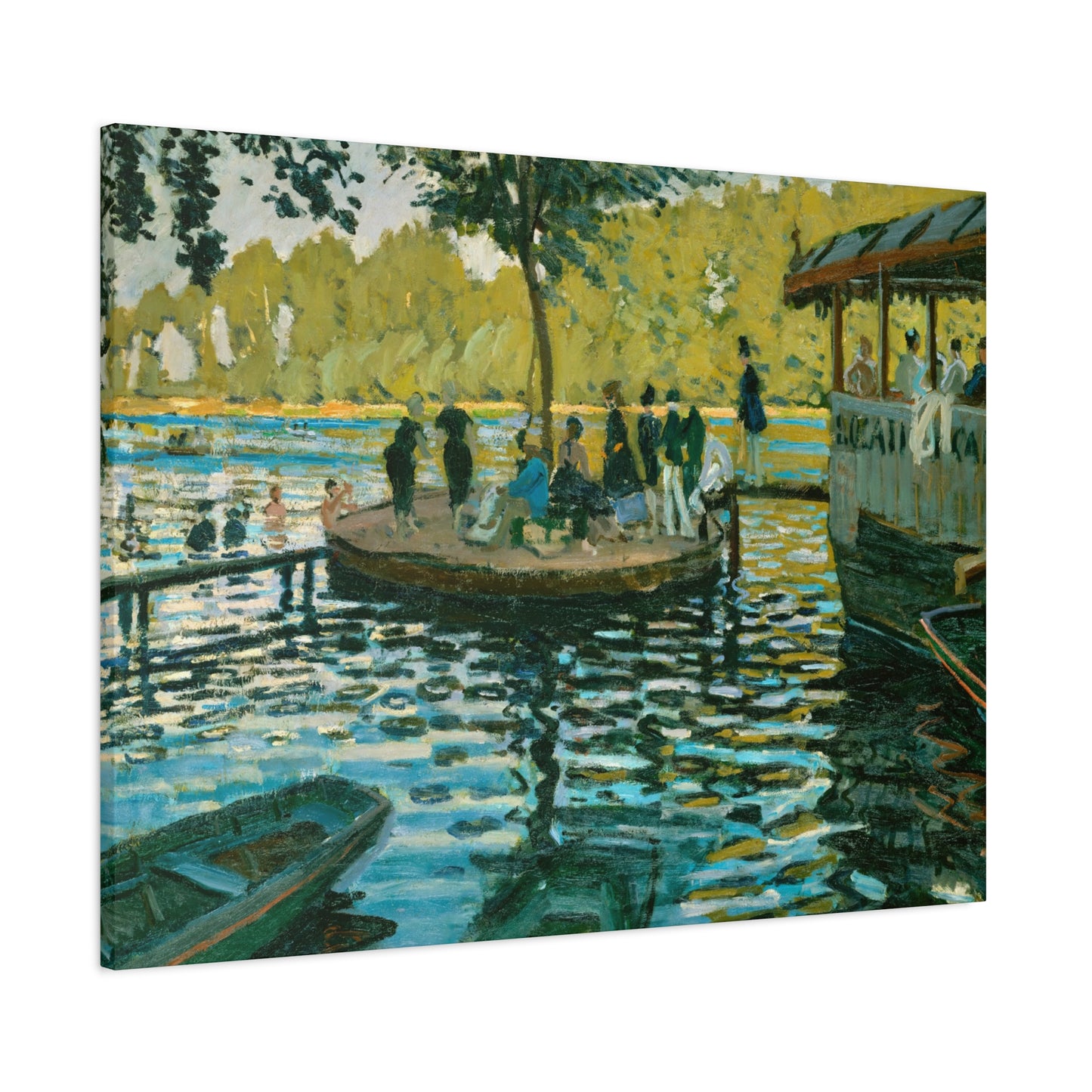 Monet, Claude - La Grenouillere (1869) - Canvas Block, unframed