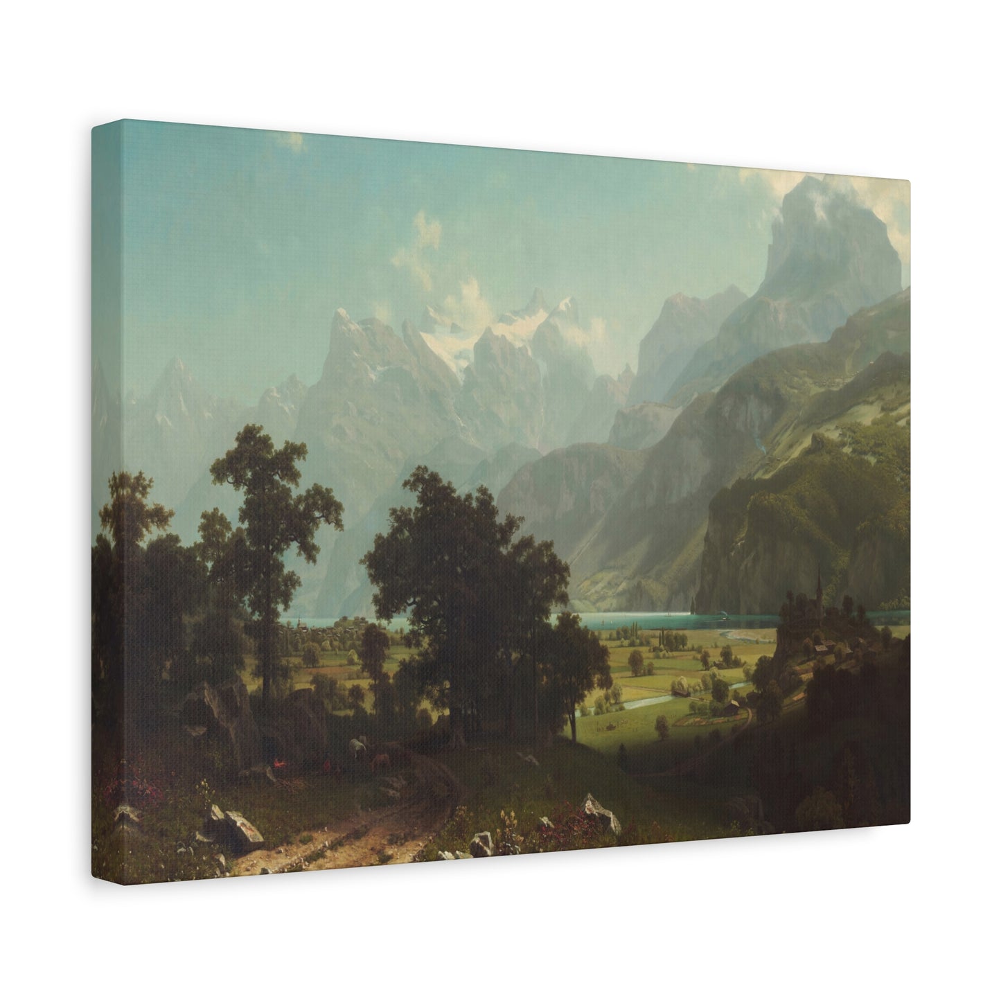 Bierstadt, Albert - Lake Lucerne (1858) - Canvas Block, unframed