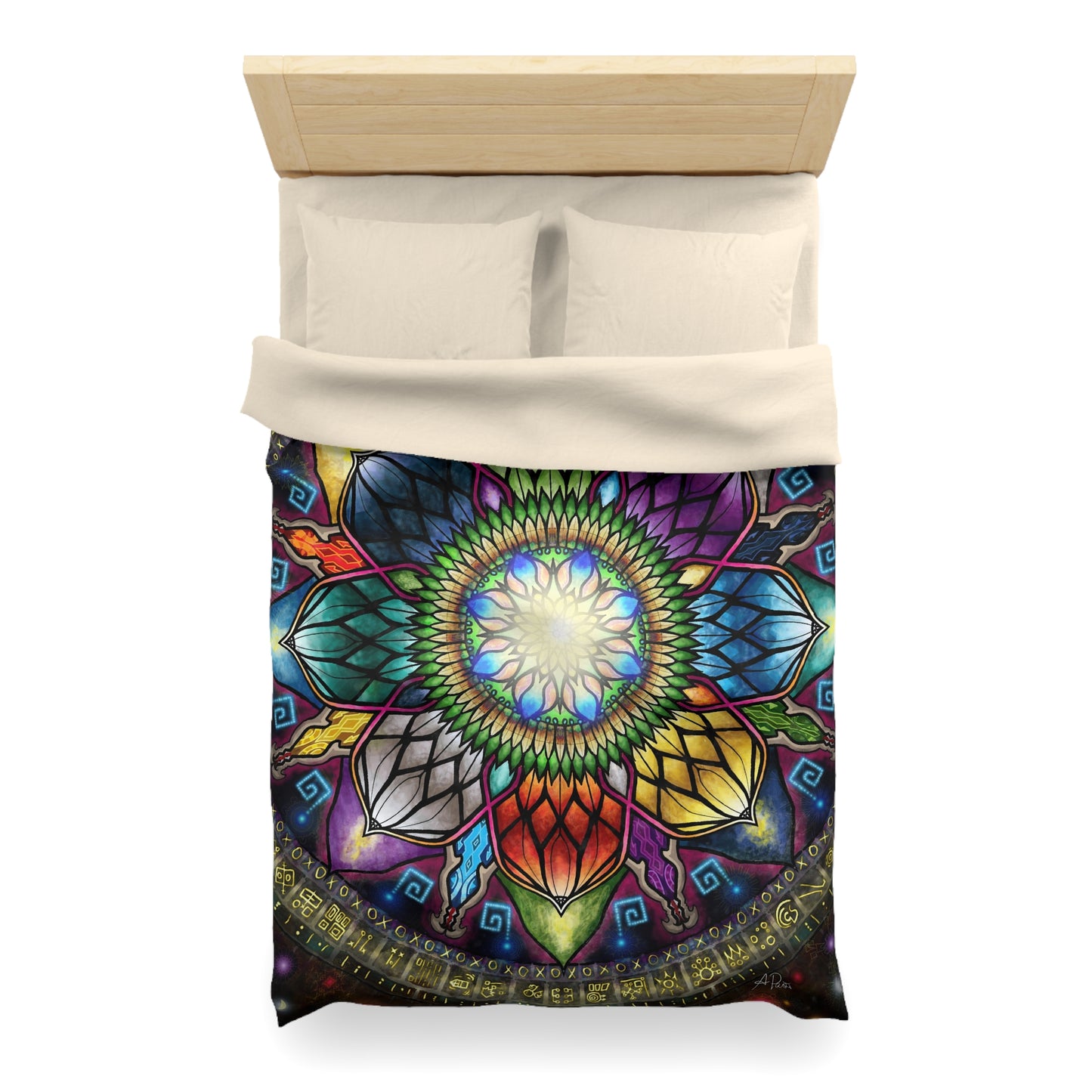 Pacio, Adam - Mystic Jewel Mandala - Microfiber Duvet Cover