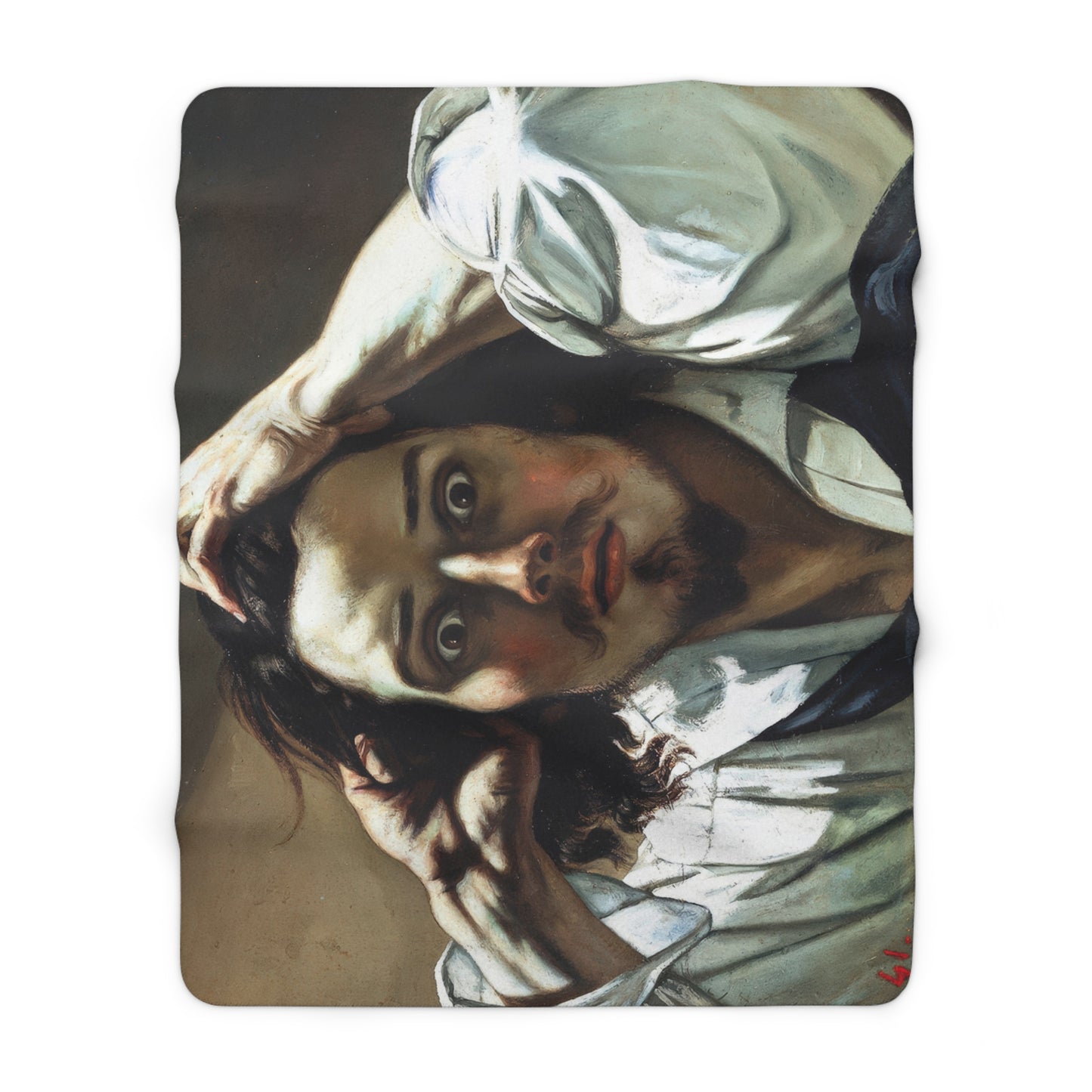 Courbet, Gustave - The Desperate Man (1843) - Sherpa Fleece Blanket