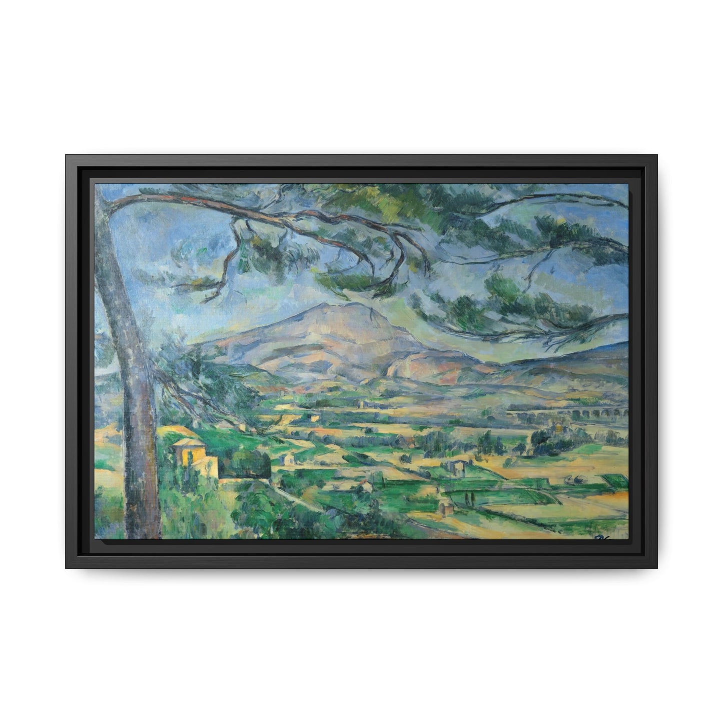Cézanne, Paul - Mont Sainte-Victoire with Large Pine (1887) - Matte Canvas, Framed