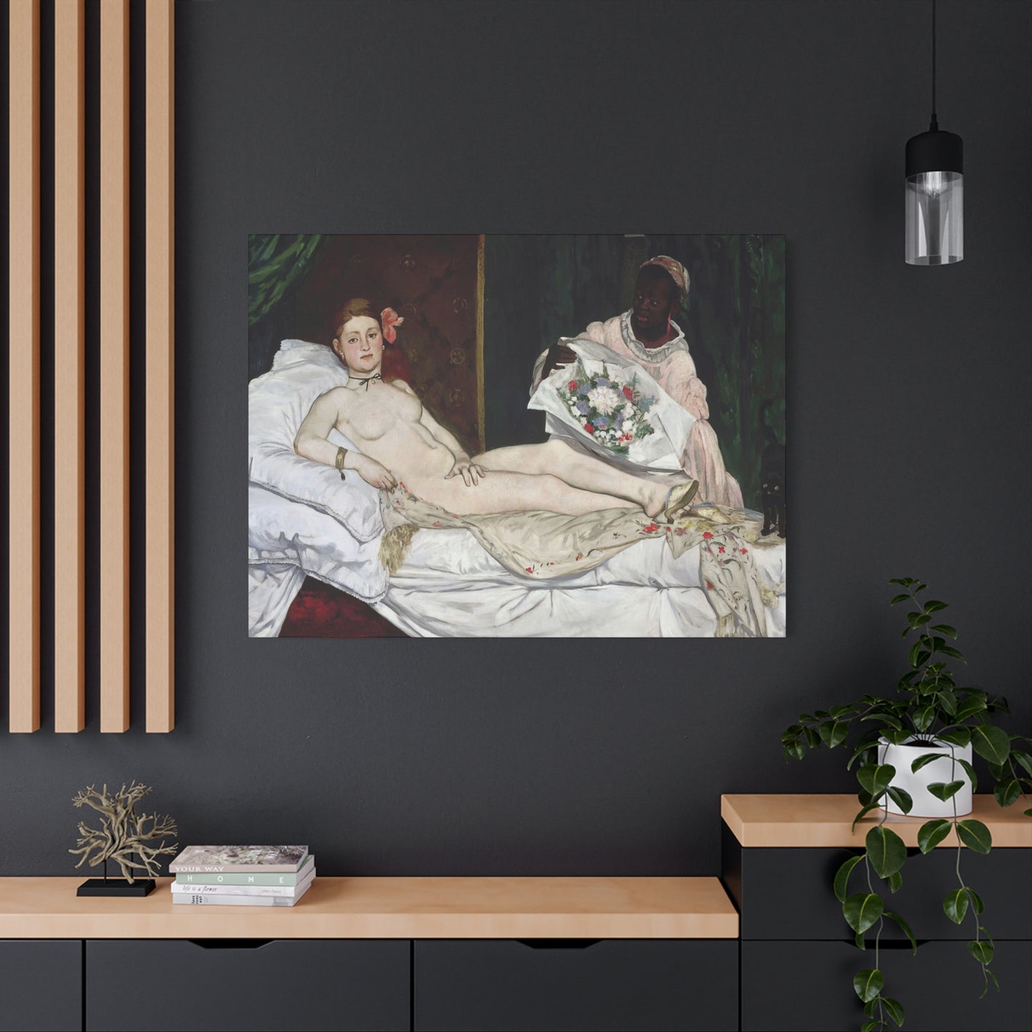 Manet, Édouard - Olympia (1870) - Canvas Block, unframed