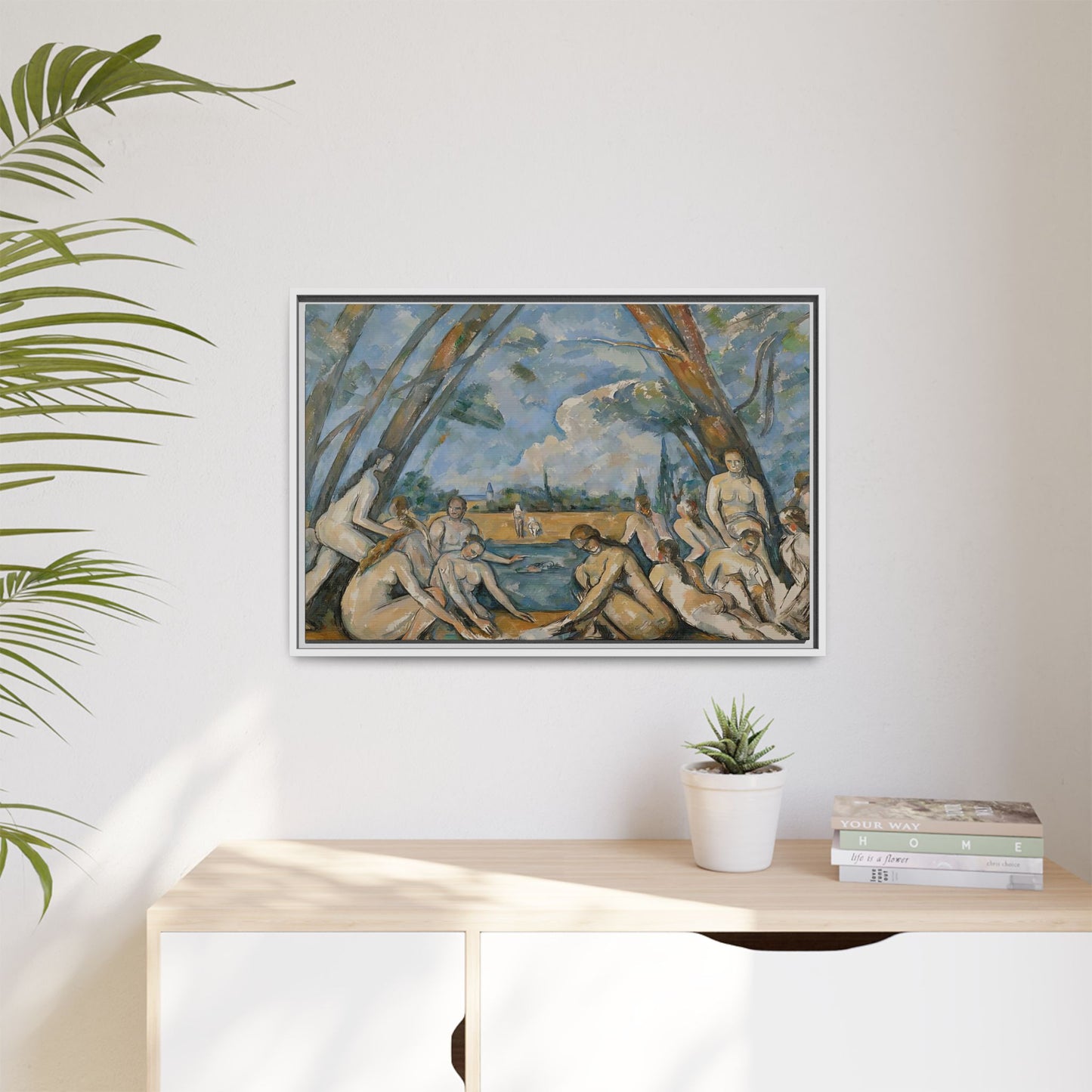 Cézanne, Paul - The Large Bathers (1906) - Matte Canvas, Framed