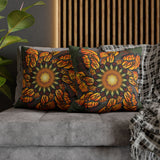 Monarch Butterfly Mandala - Faux Suede Square Pillowcase