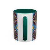 Emerald Arrows Mandala - Colorful Accent Mugs