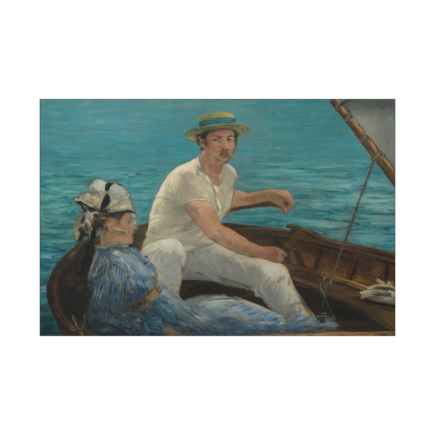 Manet, Édouard - Boating (1874) - Canvas Block, unframed