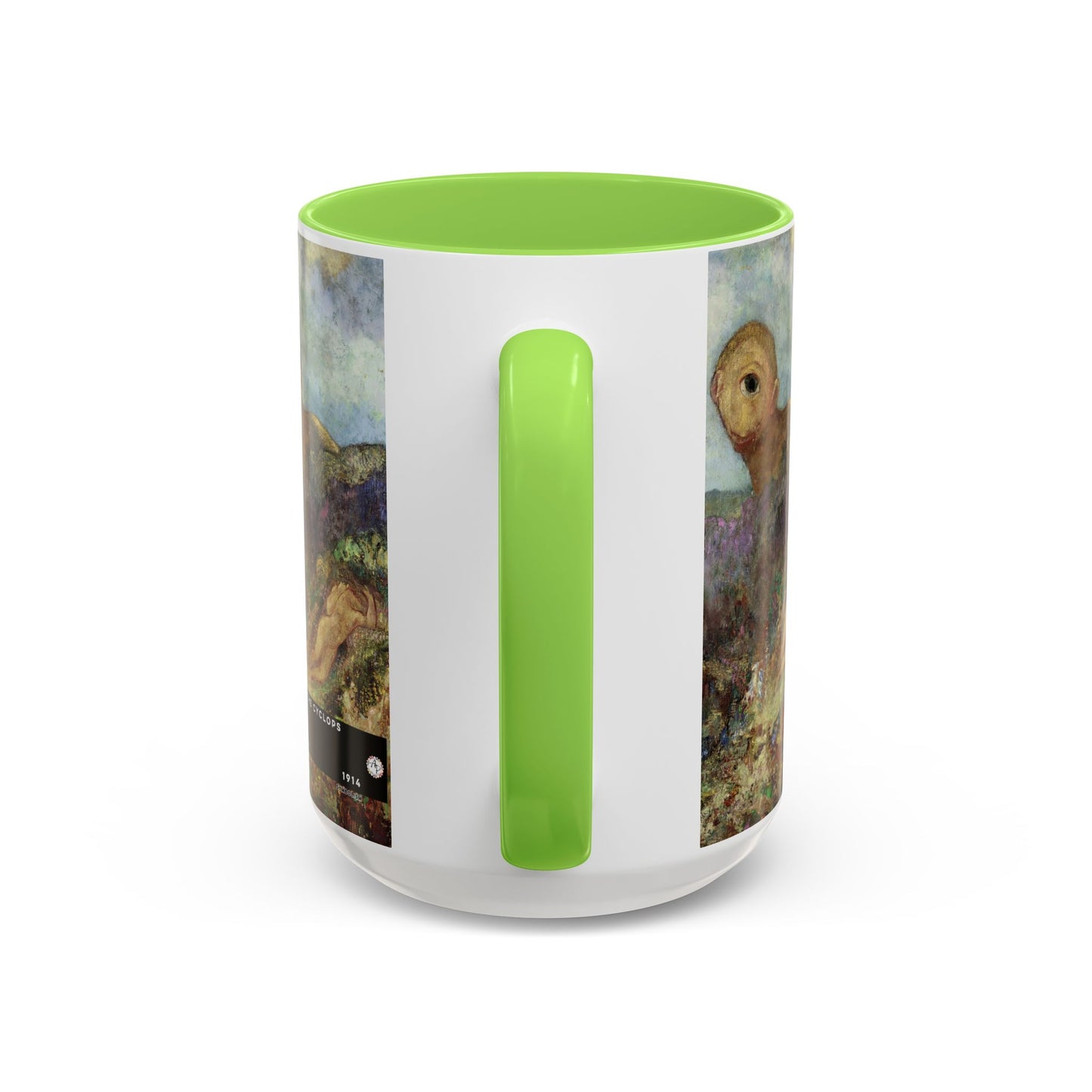 Redon, Odilon - The Cyclops (1914) - Colorful Accent Mugs