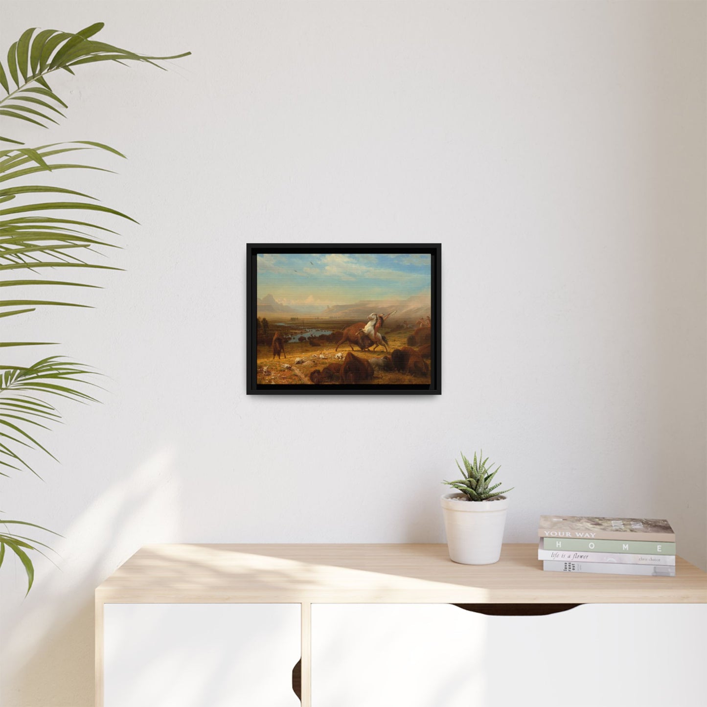 Bierstadt, Albert - The Last of the Buffalo  (1888) - Matte Canvas, Framed