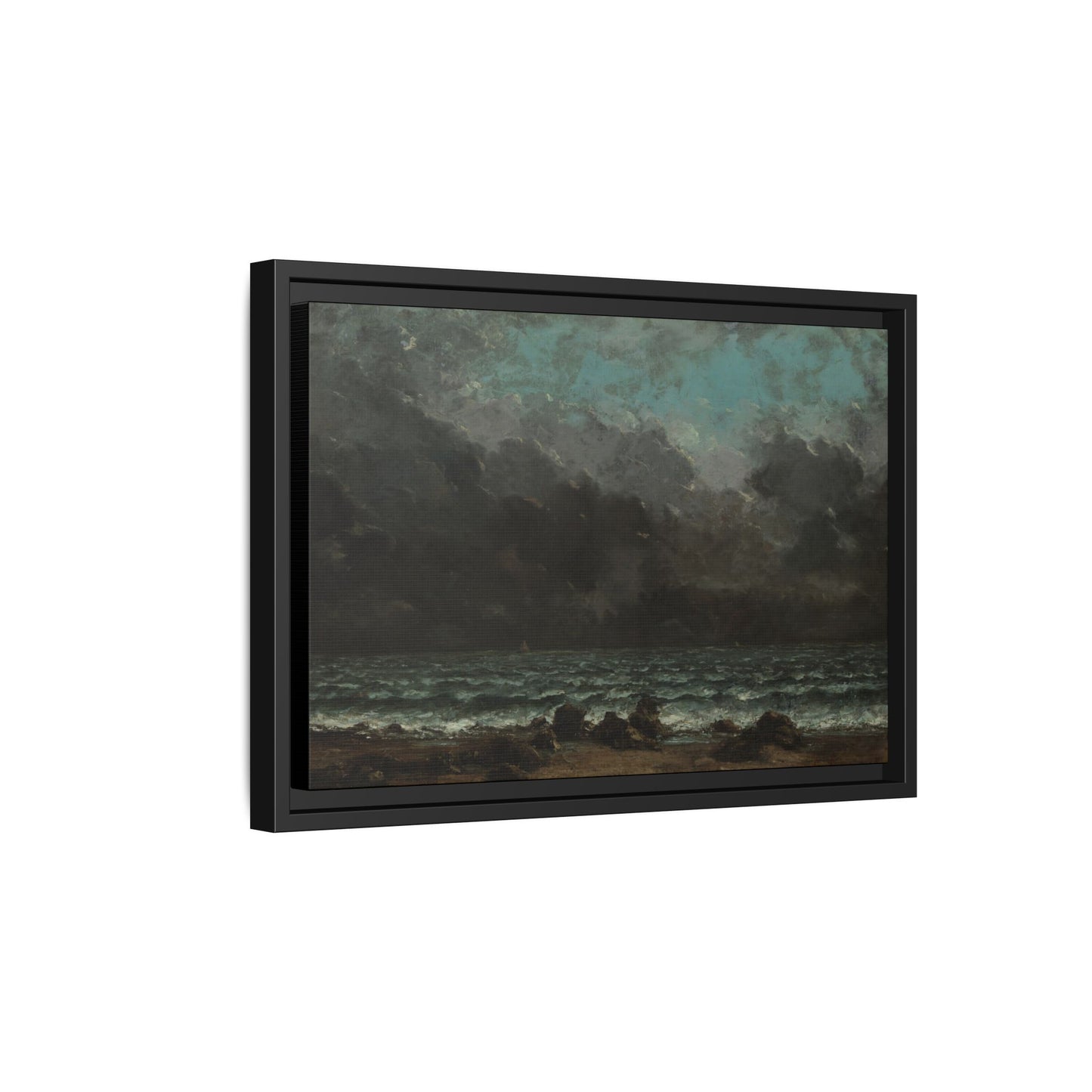 Courbet, Gustave - The Sea (1865) - Matte Canvas, Framed