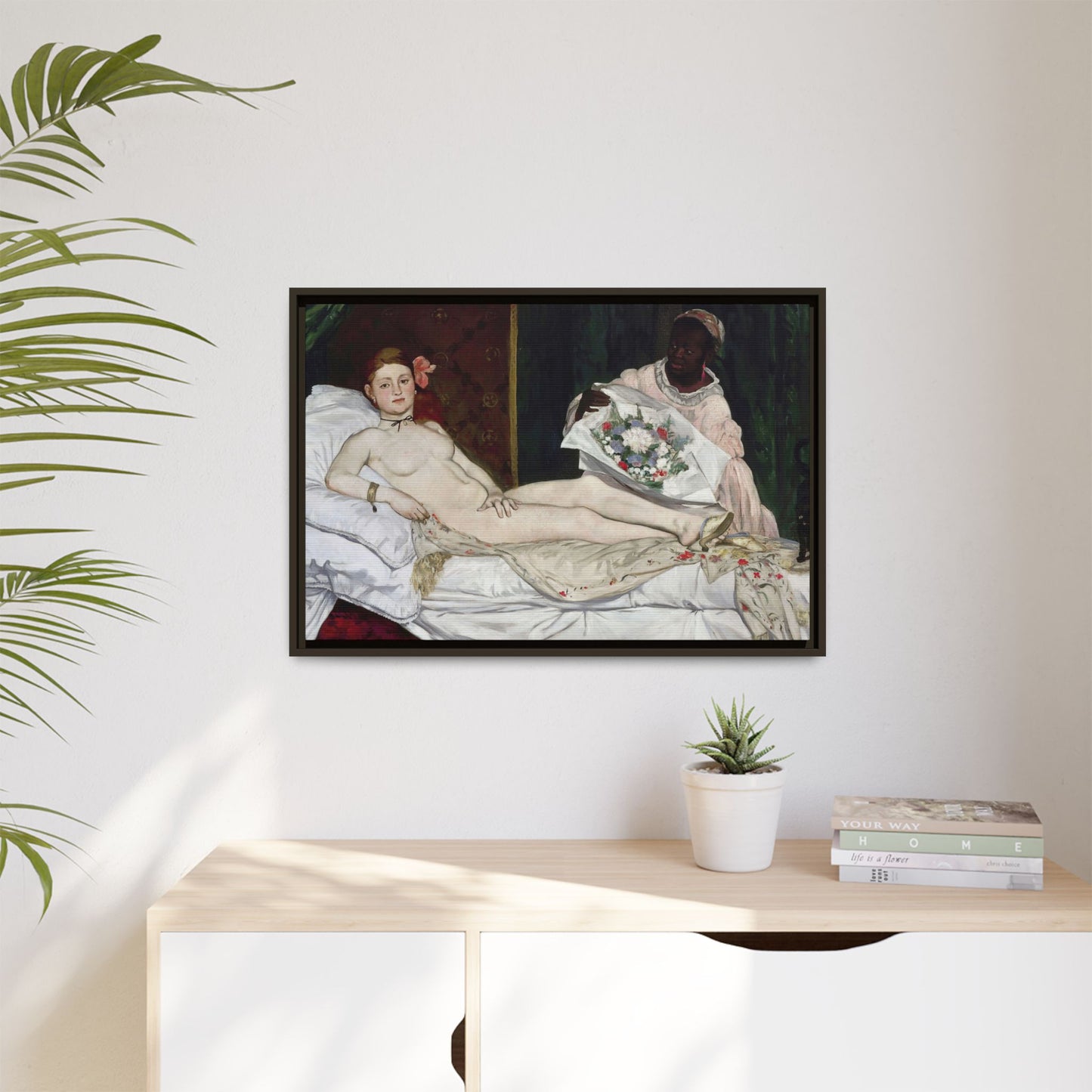 Manet, Édouard - Olympia (1870) - Matte Canvas, Framed