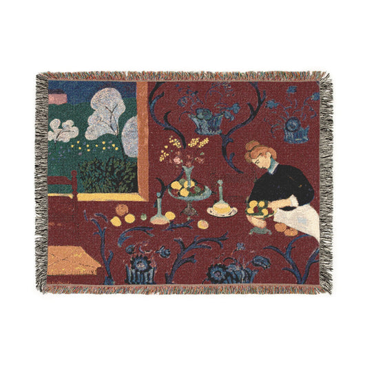 Matisse, Henri - The Dessert Harmony in Red (1908) - Woven Blanket