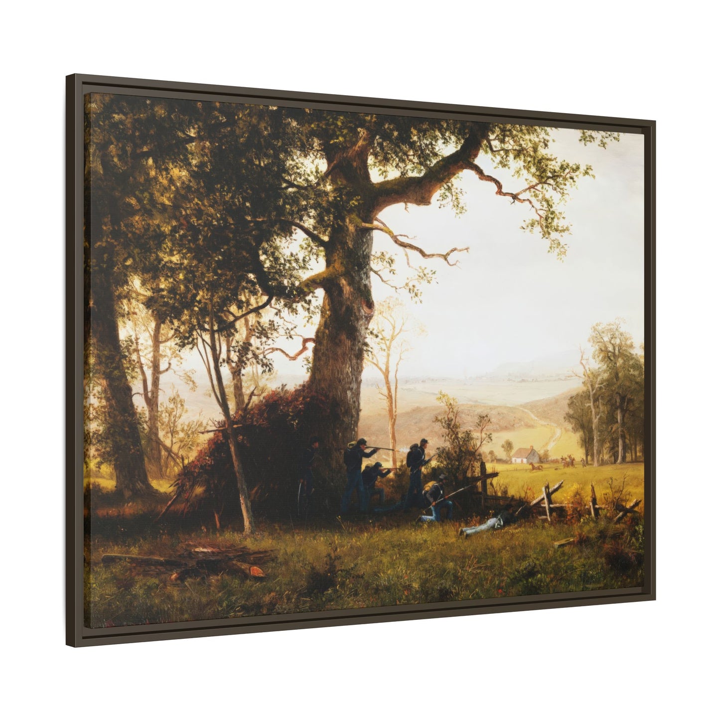 Bierstadt, Albert -  Guerrilla Warfare (1861) - Matte Canvas, Framed