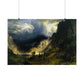 Bierstadt, Albert - A Storm in the Rocky Mountains, Mt. Rosalie (1866) - Satin Posters