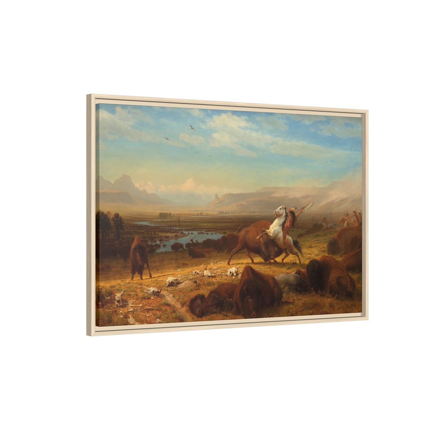 Bierstadt, Albert - The Last of the Buffalo  (1888) - Matte Canvas, Framed