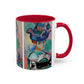 Matisse, Henri - Woman with a Hat (1905) - Colorful Accent Mugs