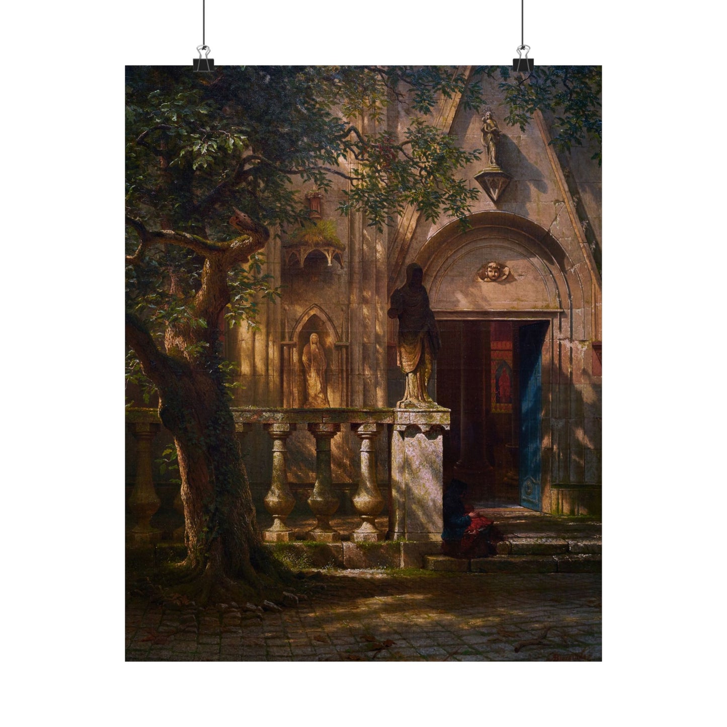 Bierstadt, Albert - Sunlight and Shadow  (1854) - Satin Posters