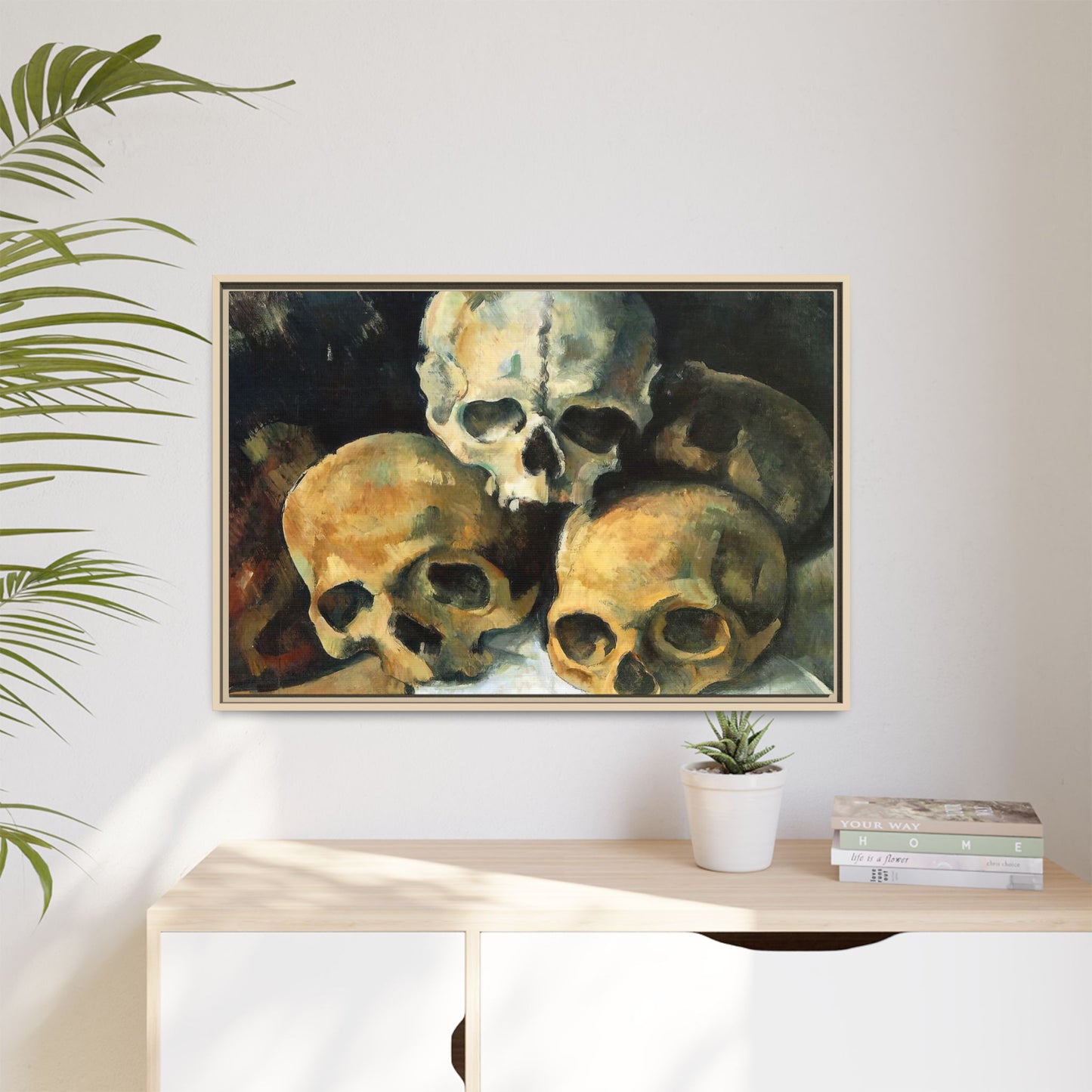 Cézanne, Paul - Pyramid of Skulls (1901) - Matte Canvas, Framed