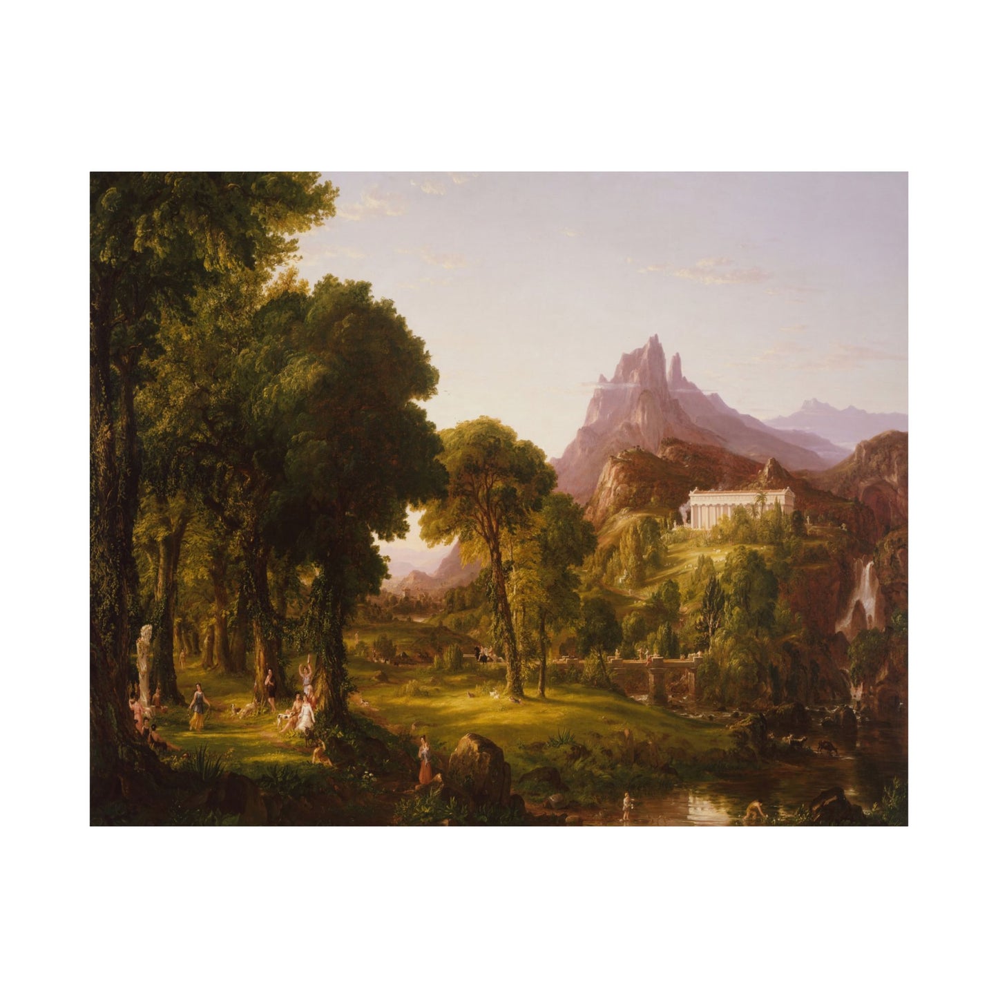 Cole. Thomas - Dream of Arcadia (1838)- Satin Posters