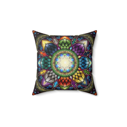 Pacio, Adam - Mystic Jewel Mandala - Suede Square Pillow
