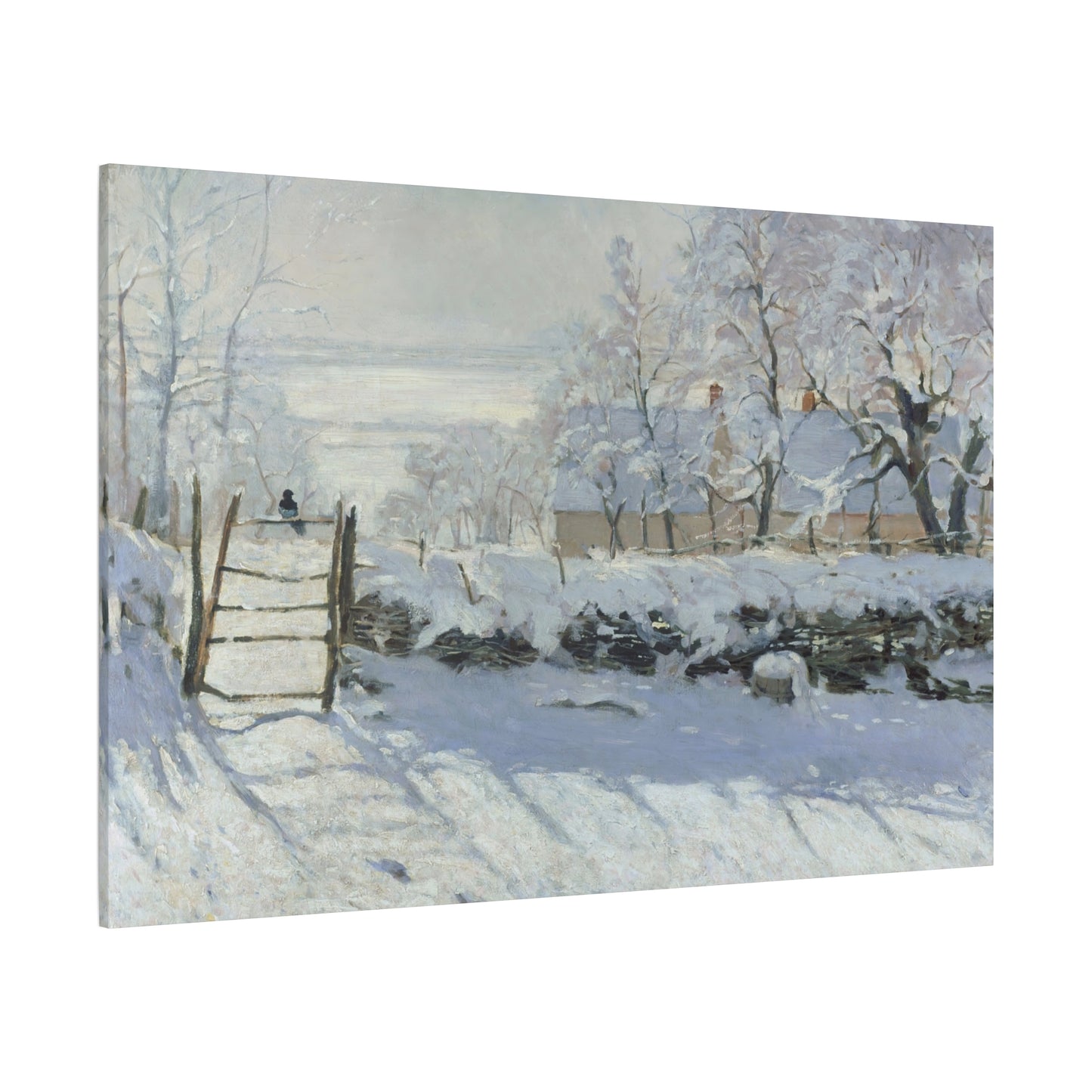 Monet, Claude - The Magpie (1868) - Canvas Block, unframed