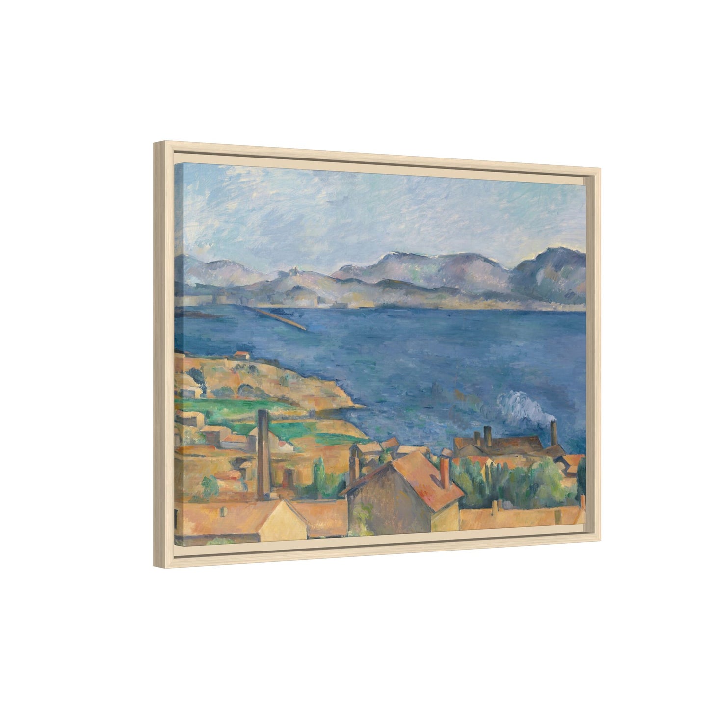Cézanne, Paul - The Bay of Marseille, Seen from L'Estaque (1885) - Matte Canvas, Framed