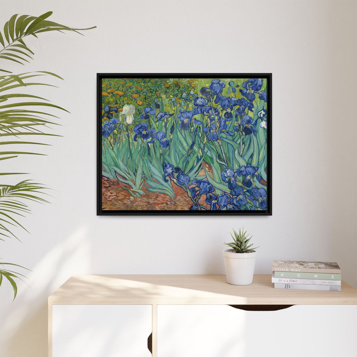 Van Gogh, Vincent - Irises (1889) - Matte Canvas, Framed