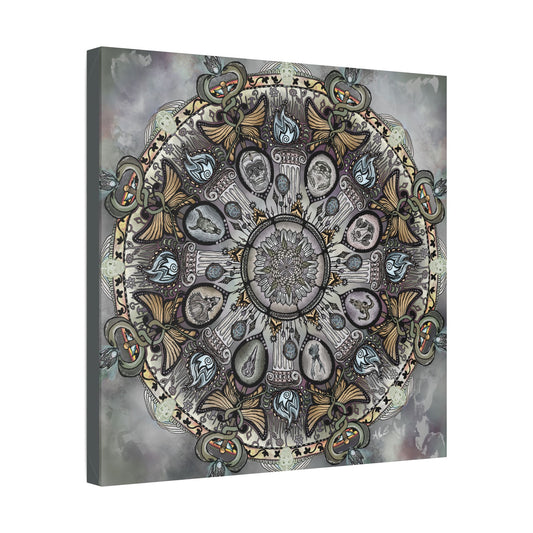 Memento Mori Mandala - Canvas Block