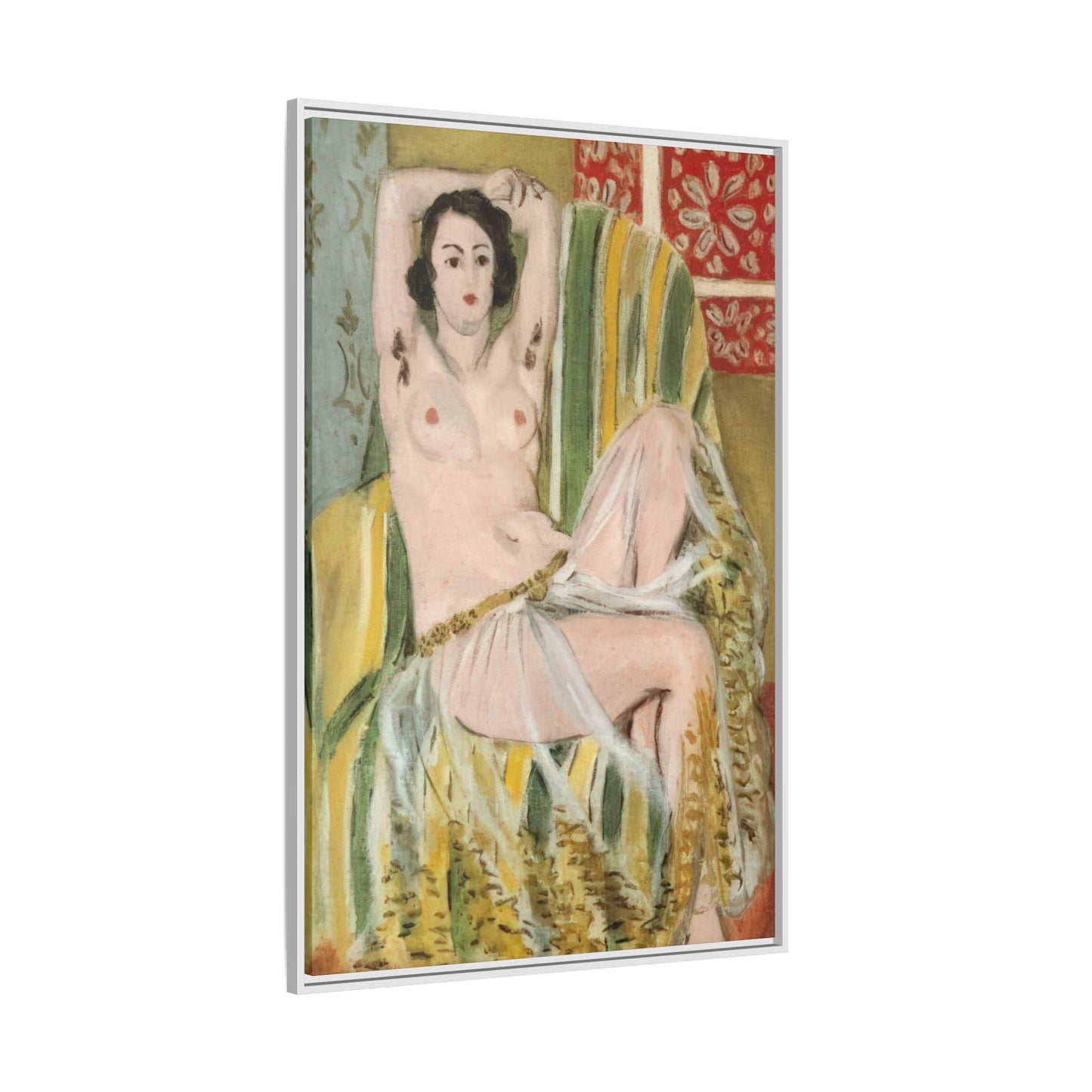 Matisse, Henri - Odalisque with Raised Arms (1923) - Matte Canvas, Framed