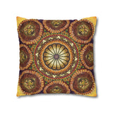 Lion Summer Mandala - Suede Square Pillowcase
