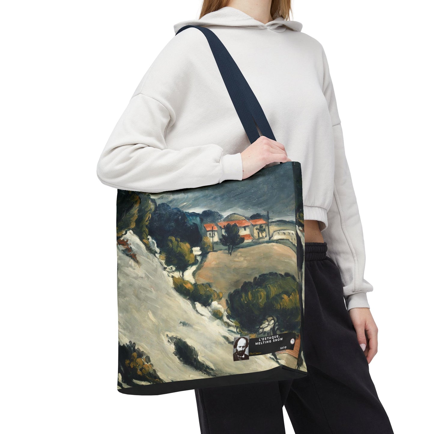 Cézanne, Paul - L’Estaque, Melting Snow (1870) - Tote Bag
