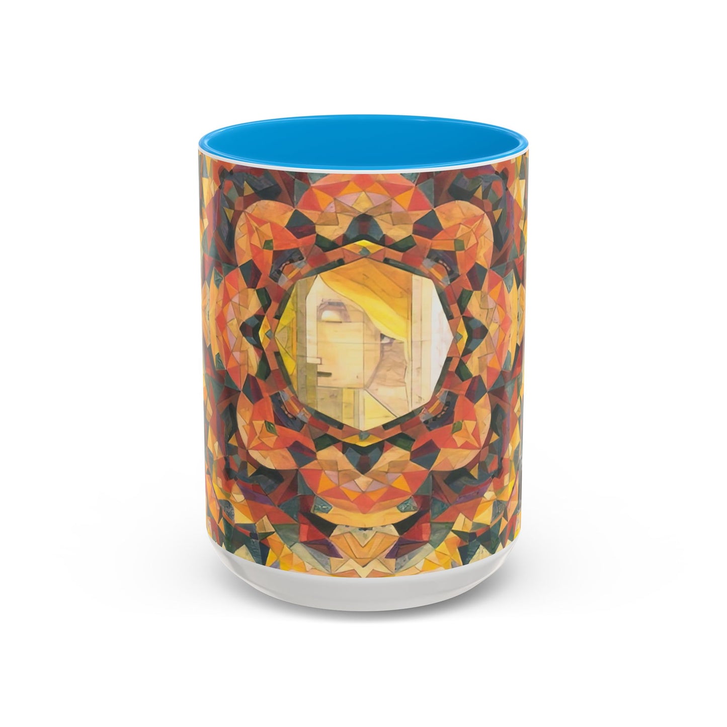 Filiger, Charles - Woman’s Head with Closed Eyes (1893) - Colorful Accent Mugs
