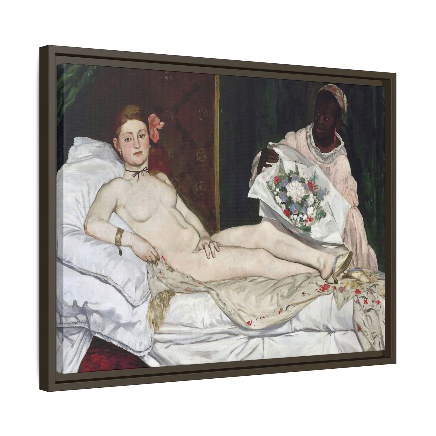 Manet, Édouard - Olympia (1870) - Matte Canvas, Framed