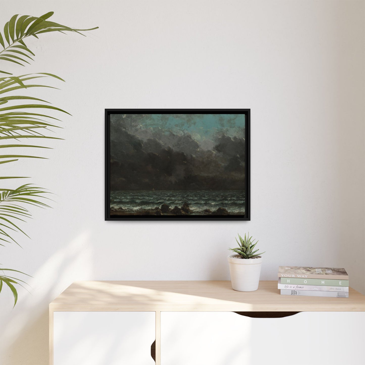 Courbet, Gustave - The Sea (1865) - Matte Canvas, Framed