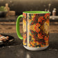 Filiger, Charles - Woman’s Head with Closed Eyes (1893) - Colorful Accent Mugs