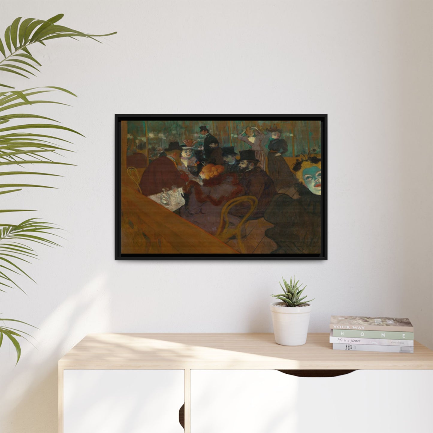 Toulouse-Lautrec, Henri - At the Moulin Rouge (1892) - Matte Canvas, Framed