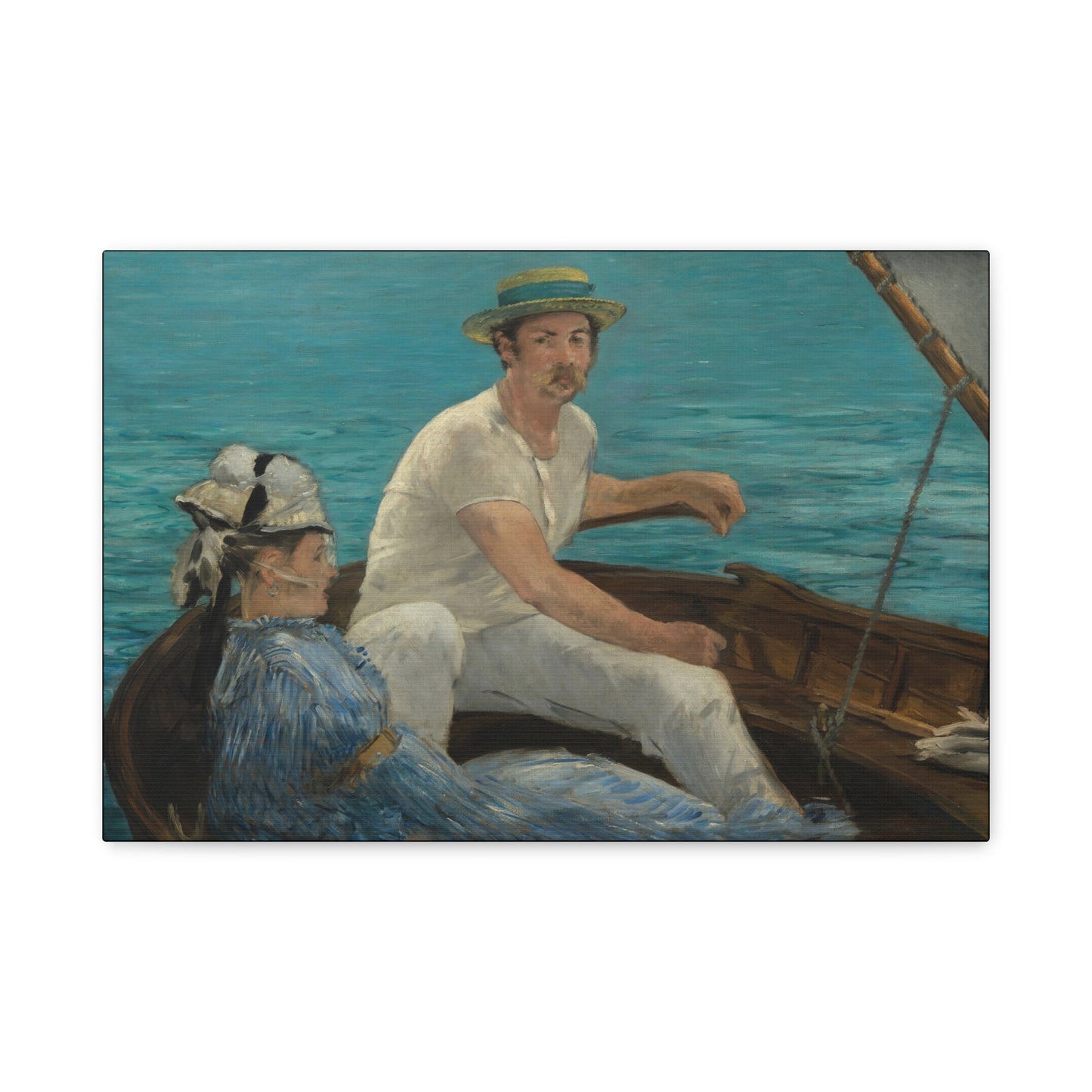 Manet, Édouard - Boating (1874) - Canvas Block, unframed