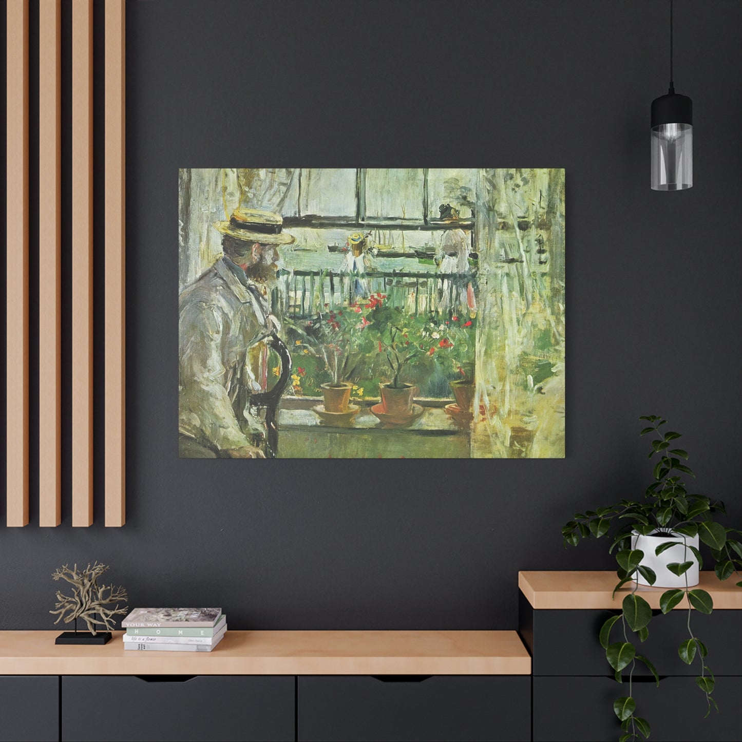 Morisot, Berthe - Eugene Manet on the Isle of Wight (1875) - Canvas Block, unframed