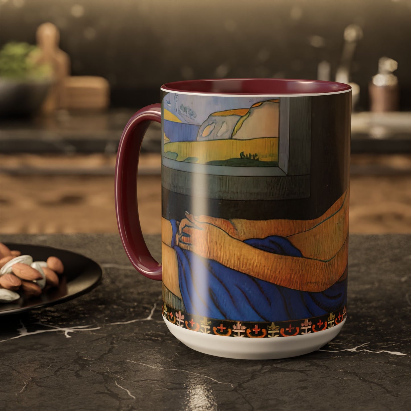 Filiger, Charles - The Recumbent Christ (1895) - Colorful Accent Mugs