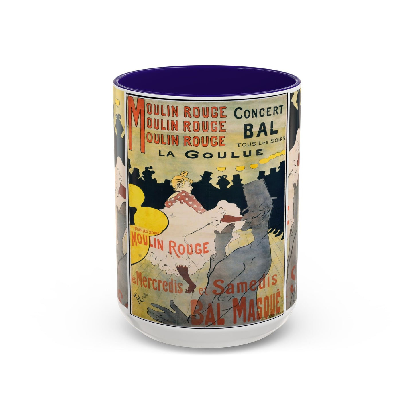 Toulouse-Lautrec, Henri - Moulin Rouge - La Goulue (1891) - Colorful Accent Mugs