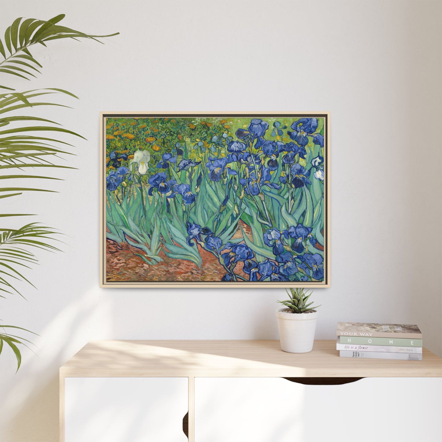 Van Gogh, Vincent - Irises (1889) - Matte Canvas, Framed