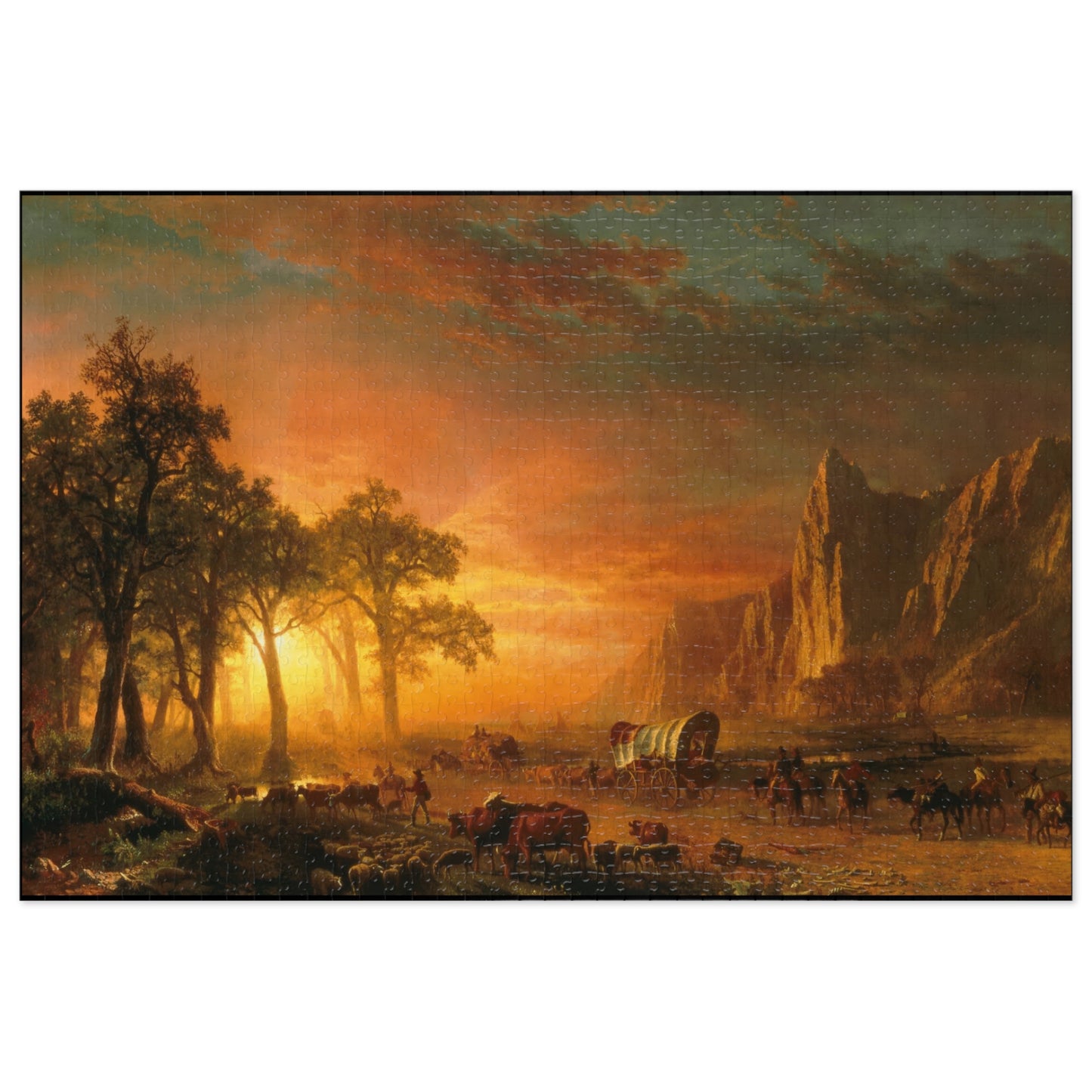Bierstadt, Albert - Emigrants Crossing the Plains (1867) - 1000pc Jigsaw Puzzle