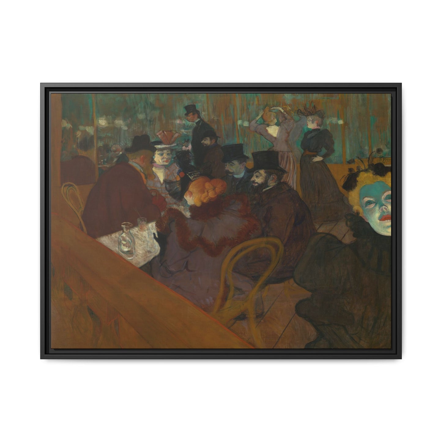 Toulouse-Lautrec, Henri - At the Moulin Rouge (1892) - Matte Canvas, Framed